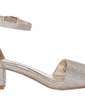 Nine West Kids Tess (Little Kid/Big Kid) Gold Mesh Heels Size 5