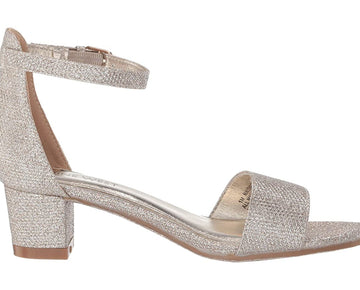 Nine West Kids Tess (Little Kid/Big Kid) Gold Mesh Heels Size 5