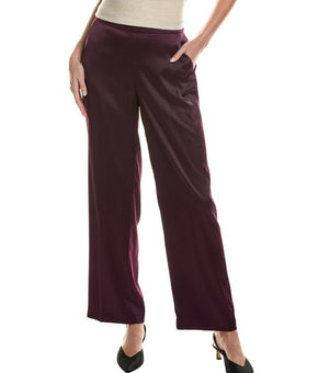 Anne Klein womens Wide Leg Pant, Size M, Purple MSRP $99