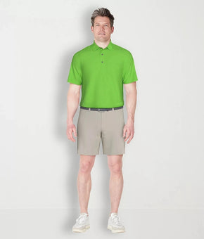 PGA TOUR Men's Airflux Mesh Golf Polo Stretch Shirt Size L Green Flash UPF 50