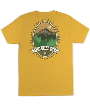 Columbia Men Regular fit Short Sleeve Graphic T-Shirt Shirt Size XXL Yellow