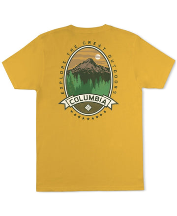 Columbia Men Regular fit Short Sleeve Graphic T-Shirt Shirt Size XXL Yellow