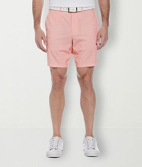 PGA TOUR Men's Striped 8" Golf Shorts Pink Size 34 MSRP $65
