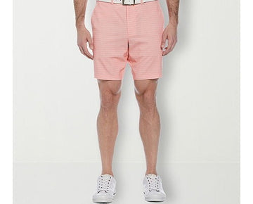 PGA TOUR Men's Striped 8" Golf Shorts Pink Size 34 MSRP $65