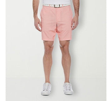 PGA TOUR Men's Striped 8" Golf Shorts Pink Size 34 MSRP $65