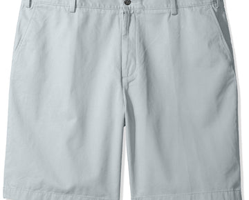 Nautica Mens Big-Tall Cotton Twill Flat Front Chino Deck Short Grey Size 48W