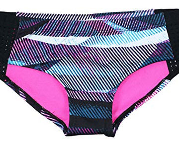 Nike Line Up Mesh Sides Hipster Bikini Bottom Laser Fuchsia Pink Black Size XS