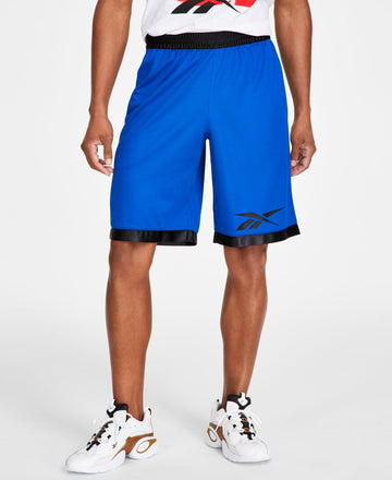 Reebok Mens Regular fit Casual Mesh Basketball Shorts Small Blue Solid