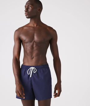 Lacoste Mens Swimwear Beach Elastic Short Trunks Dark Blue Size S MSRP $70