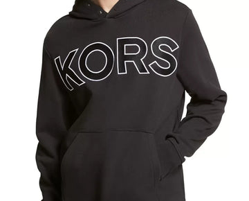 MICHAEL KORS Men's Oversized-Logo Hoodie Black Size S MSRP $148