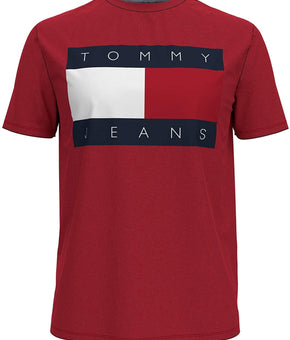 Tommy Hilfiger Mens Tommy Jeans Short Sleeve Logo T Shirt Size XXL Blush Red
