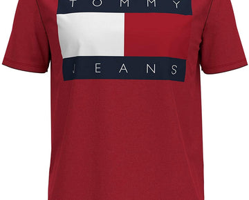 Tommy Hilfiger Mens Tommy Jeans Short Sleeve Logo T Shirt Size XXL Blush Red