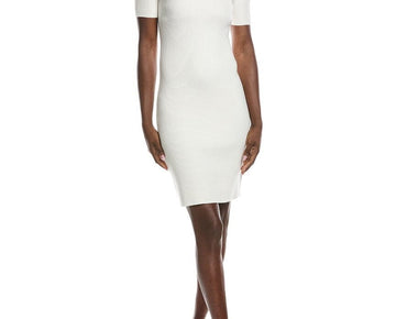 BOSS womens Hugo Fesco Sweaterdress, Size XL, White MSRP $178