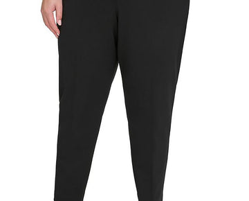 Calvin Klein Women Plus Pocket Rayon Straight Leg Pants Black Size 22W MSRP $110