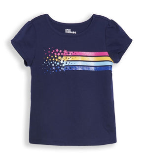 Epic Threads Little Girls Graphic T-shirt Navy Blue Size 5