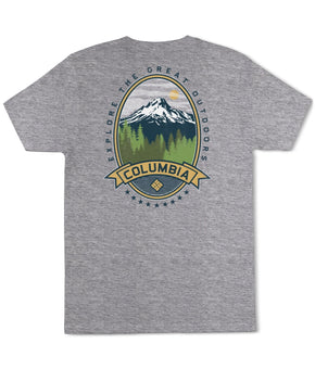 Columbia Mens Regular fit Short Sleeve T-Shirt Shirt Medium Grey Solid
