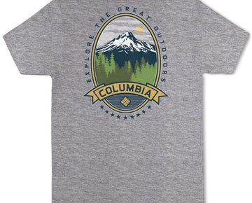 Columbia Mens Regular fit Short Sleeve T-Shirt Shirt Medium Grey Solid