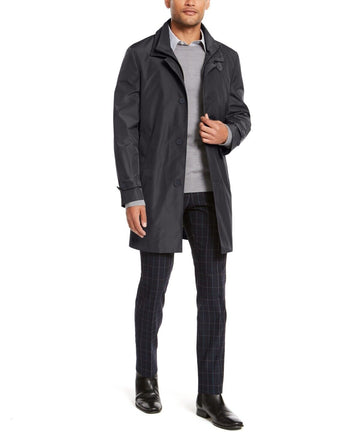 Calvin Klein Men's Munson Slim-Fit Modern Raincoat - Charcoal Gray SIze 38S $395