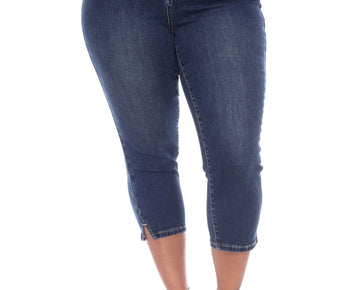 White Mark Women's Plus Size Capri Jeans Blue Size 18 MSRP $60