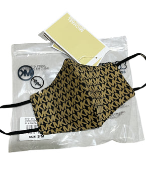Michael Kors Face Mask S/M Cotton Signature (Black/Dark Camel)