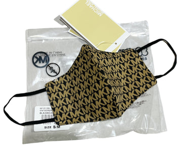 Michael Kors Face Mask S/M Cotton Signature (Black/Dark Camel)