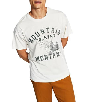 And Now This Mens Crewneck Short Sleeve Graphic T-Shirt Ivory Size XL