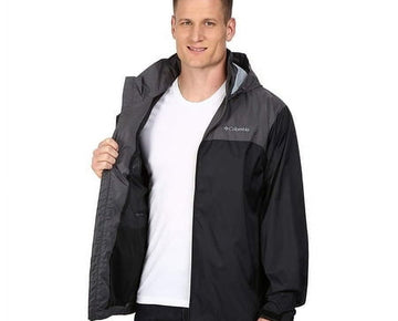 Columbia Mens Regular fit Raincoat Coat 2XLT Grey Black