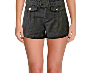 Chaser Womens Belted Faded Shorts Black Size S MSRP $86