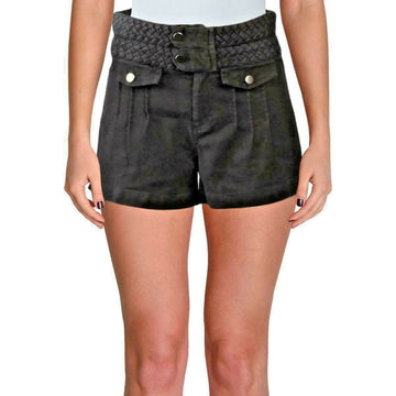 Chaser Womens Belted Faded Shorts Black Size S MSRP $86