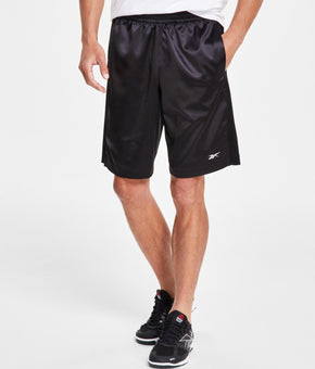 Reebok Men's Mesh-Panel Satin Basketball Shorts BLACK Size 2XL MSRP $35