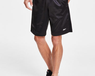 Reebok Men's Mesh-Panel Satin Basketball Shorts BLACK Size 2XL MSRP $35