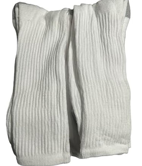 Club Room Men Crew Socks 12 Pair Shoe Size 7-12/Socks Size 10-13 White Cushioned