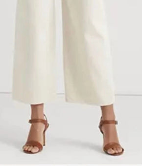 Ralph Lauren Women's High Rise Wide Leg Jeans White Size 6 MSRP $125