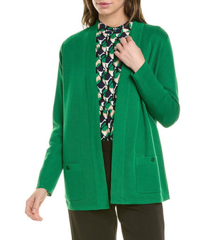 Anne Klein womens Malibu Cardigan, Size L, Green MSRP $89