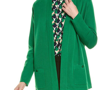 Anne Klein womens Malibu Cardigan, Size L, Green MSRP $89
