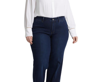 NYDJ Womens Plus Teresa Trouser Pocket Denim Bootcut Jeans Size 18W
