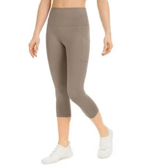 Ideology Women's High-Rise Side-Pocket YOGA GYM Leggings Light Brown Size XS