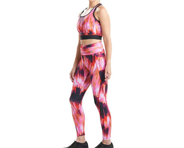 Josie Natori Women's Solstice Printed 7/8 Leggings Pink Size S MSRP $68