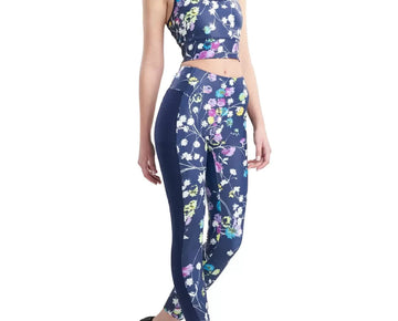 JOSIE NATORI Printed Cropped Top Blue Navy Size M MSRP $48