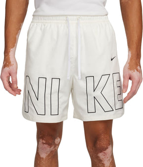 Nike Mens Relaxed fit Drawstring Shorts XXL / 6 White Solid