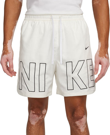 Nike Mens Relaxed fit Drawstring Shorts XXL / 6 White Solid