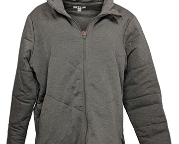 Three Dots Women's Outerwear Size 2XL Quilted Hooded Jacket W/Zip Pockets Gray