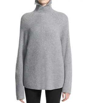 Theory Cashmere Turtleneck Sweater Gray Size S MSRP $425
