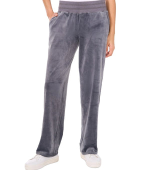 Vince Camuto Women's Velour Pull-On Straight-Leg Pants Gray Size XL MSRP $69