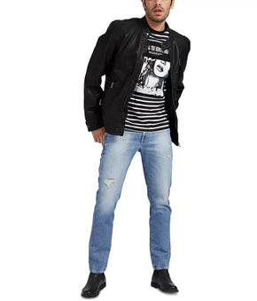 GUESS Men's Moto Jacket Black Size XXL MSRP $168