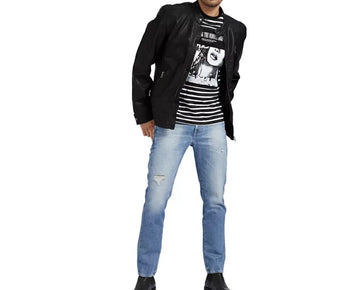 GUESS Men's Moto Jacket Black Size XXL MSRP $168
