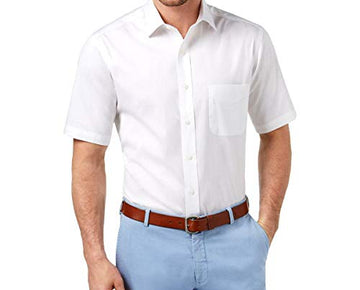 Club Room Men's Classic Fit Wrinkle-Resistant Dress Shirt White 14 1/2