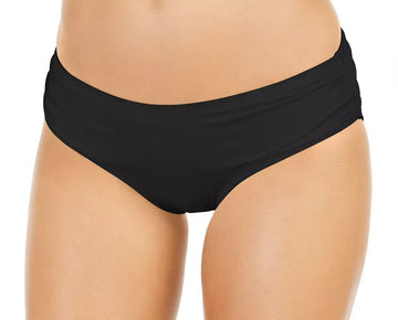 MICHAEL KORS Shirred Bikini Bottoms Black Size S MSRP $52