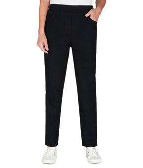 Alfred Dunner Womens Petite Super Stretch Mid- Rise Short Length Pant Size 14P