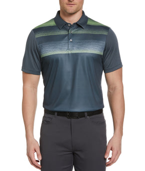 Pga Tour Men Athletic fit Short Sleeve Polo Shirt Large Grey Solid